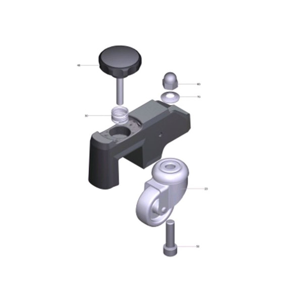 Ролик всасывающей балки (серая резина)
